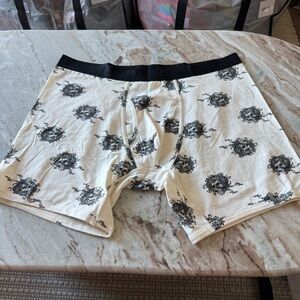 Pact Cream and Black Patterned Boxer Briefs